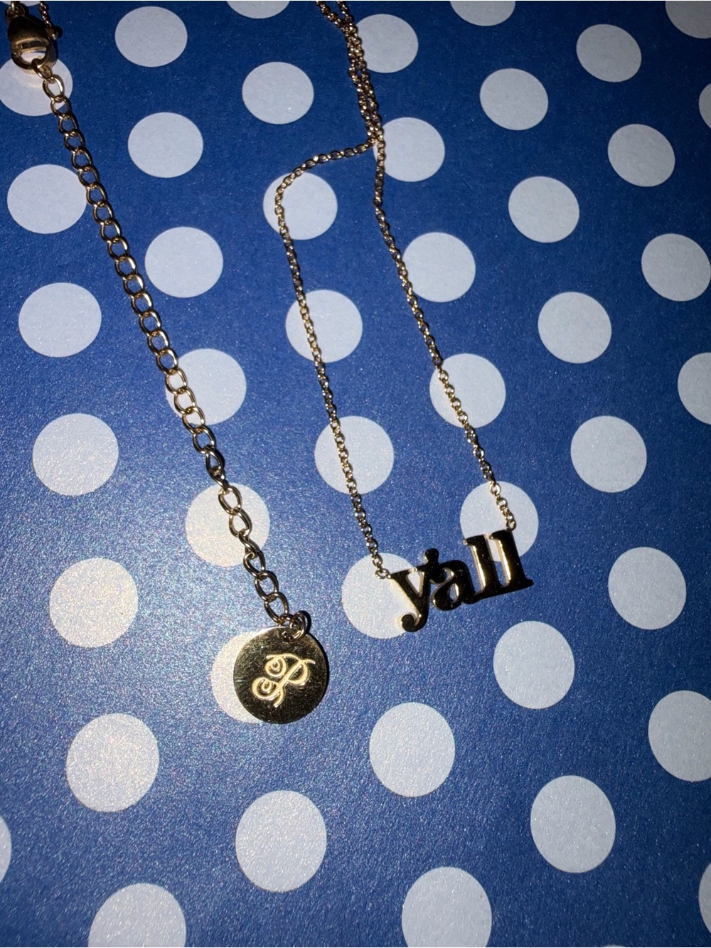 Plunder NWT Silver tone CZ Bar or “y’all” Gold tone Necklace - Picture 7 of 9